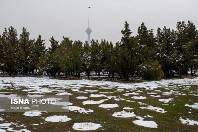 تنفس هوای پاک در تهران برفی 