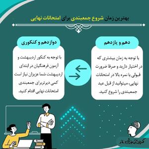 بهترین زمان ‌جمع‌بندی امتحانات نهایی