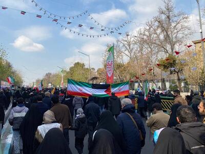 حضور مردم در راهپیمایی ۲۲ بهمن برخلاف تبلیغات دشمنان، پرشور است 