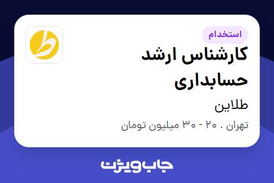 استخدام کارشناس ارشد حسابداری در طلاین