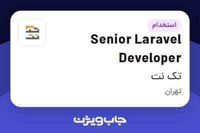 استخدام Senior Laravel Developer در تک نت