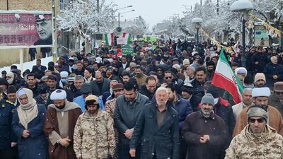 راهپیمایی یوم الله ۲۲ بهمن مردم شهرستان صالح آباد