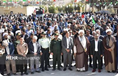 راهپیمایی ۲۲ بهمن در شهر حاجی آباد برگزار شد