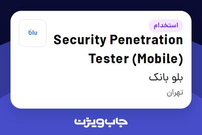 استخدام Security Penetration Tester (Mobile) در بلو بانک