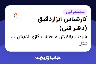 استخدام کارشناس ابزاردقیق (دفتر فنی) - آقا در شرکت پالایش میعانات گازی آدیش جنوبی