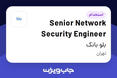 استخدام Senior Network Security Engineer در بلو بانک