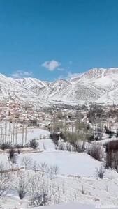 فیلم طبیعت زمستانی روستای چاشم در روزهای پایانی بهمن