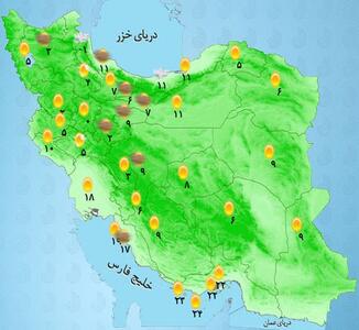 بارش برف و باران در غرب و جنوب کشور