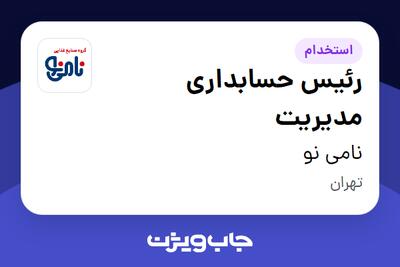 استخدام رئیس حسابداری مدیریت در نامی نو