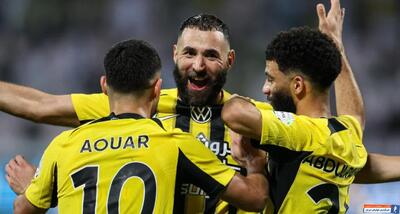 گل و دو پاس گل کریم بنزما در شب برتری 4-1 الاتحاد مقابل الوحده - پارس فوتبال