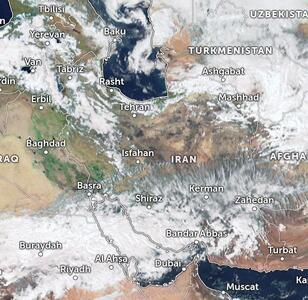 عکس: آخرین تصویر ماهواره ای از وضعیت ابرناکی ایران