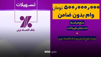 وام ۵۰۰ میلیون تومانی بانک اقتصاد نوین + بدون ضامن + دوره بازپرداخت ۳۶ ماهه/مبلغ هر قسط وام چقدر است؟