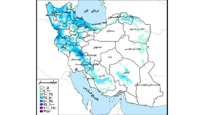 حوضه دریای خزر و حوضه خلیج فارس و دریای عمان پر باران ترین ها در این هفته بودند