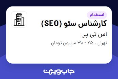 استخدام کارشناس سئو (SEO) در اس تی پی