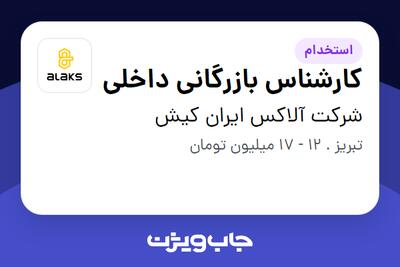 استخدام کارشناس بازرگانی داخلی در شرکت آلاکس ایران کیش