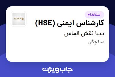 استخدام کارشناس ایمنی (HSE) - آقا در دیبا نقش الماس