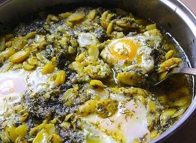 طرز تهیه غذای مجلسی محلی گیلانی؛ گردبیج گیلان و باقالاقاتق