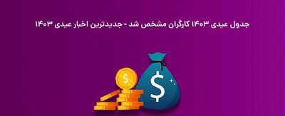 جدول عیدی کارگران 1403 منتشر شد؛ جدیدترین خبر عیدی 1403