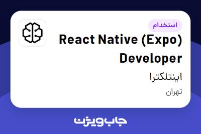 استخدام React Native (Expo) Developer در اینتلکترا