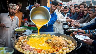 غذای خیابانی در افغانستان؛ ماهی سوخاری و لوبیا در جلال آباد (فیلم)