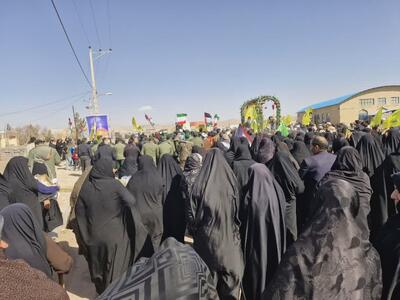 تشییع نمادین پیکر شهید مقاومت سیدحسن نصرالله در روستای «بیروت» خراسان