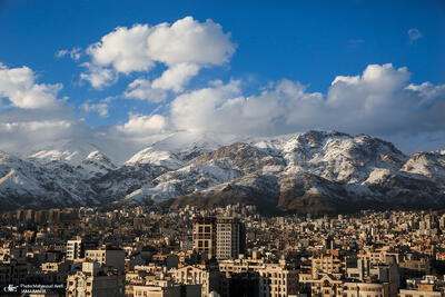 تایم لپس از حرکت ابرها در آسمان تهران