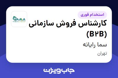 استخدام کارشناس فروش سازمانی (B2B) در سما رایانه