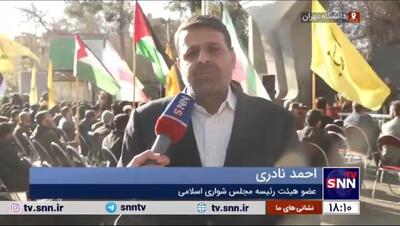 نادری: سیدحسن نصرالله انسان تراز انقلاب اسلامی بودند و تا عمق وجود به ولایت فقیه اعتقاد داشتند+فیلم