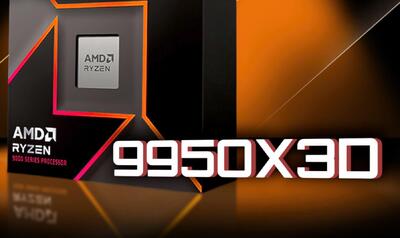 عملکرد پردازنده AMD Ryzen 9 9950X3D برابر با نسخه Ryzen 9950X است