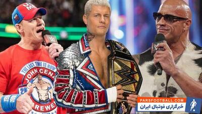 پیشنهاد عضو تالار مشاهیر WWE؛ کودی رودز باید راک و جان سینا را همزمان شکست دهد - پارس فوتبال