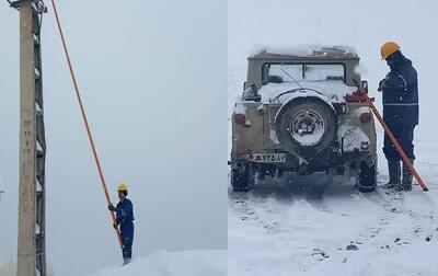 خاموشی‌های ناشی از بارش برف در مناطق جلگه‌ای مازندران برطرف شد