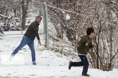 برف و شادی در مازندران