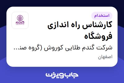 استخدام کارشناس راه اندازی فروشگاه - آقا در شرکت گندم طلایی کوروش (گروه صنعتی گلرنگ)