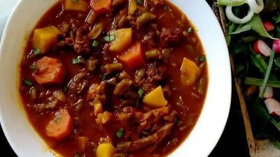 طرز تهیه خوراک لوبیا سنتی گرجی معروف به لوبیا تجت