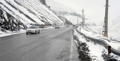 مسدود بودن ۶ محور و بارش برف و باران در محورهای ۹ استان