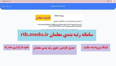 سامانه رتبه بندی معلمان rtb.medu.ir اندیشه معاصر