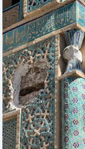  تخریب کاشی‌کاری سر در خانقاه مسجد جامع نطنز 