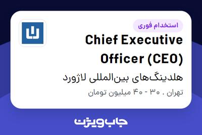 استخدام Chief Executive Officer (CEO) در هلدینگ‌های بین‌المللی لاژورد