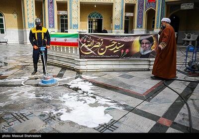 تصاویر: غبارروبی مساجد در آستانه ماه مبارک رمضان