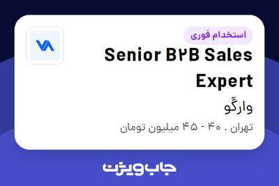 استخدام Senior B2B Sales Expert در وارگُو