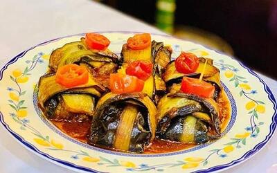 طرز تهیه بقچه بادمجان مجلسی +فیلم