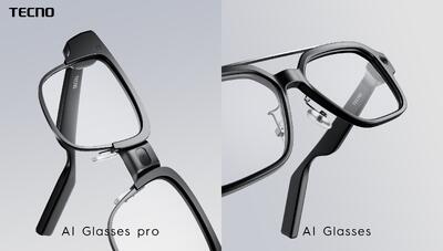 تکنو از دو عینک هوش مصنوعی AI Glasses و AI Glasses Pro رونمایی کرد