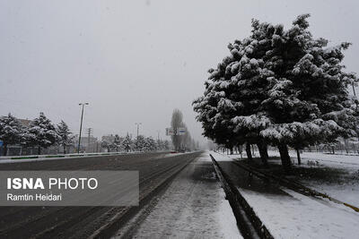 بارش پراکنده برف در محورهای کوهستانی استان زنجان