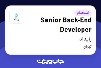 استخدام Senior Back-End Developer در رایداد