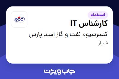 استخدام کارشناس IT در کنسرسیوم نفت و گاز امید پارس