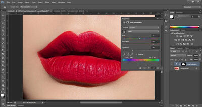 آموزش مرحله به مرحله تغییر رنگ لب در فتوشاپ