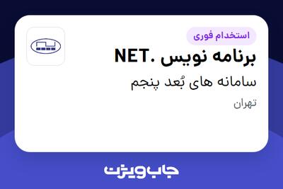 استخدام برنامه نویس .NET در سامانه های بُعد پنجم