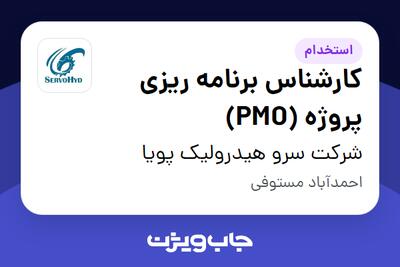 استخدام کارشناس برنامه ریزی پروژه (PMO) در شرکت سرو هیدرولیک پویا