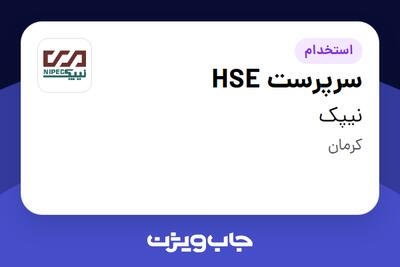 استخدام سرپرست HSE - آقا در نیپک