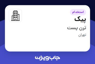 استخدام پیک - آقا در ترن پست